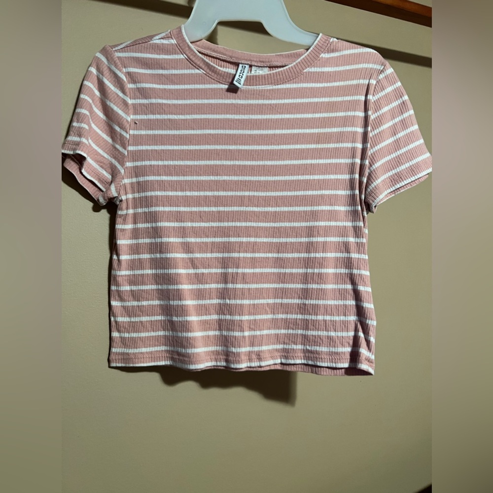 Pink and White striped top